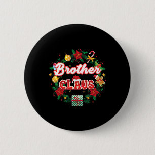 Brother Claus Christmas Santa Laurel Wreath Mistle 2 Inch Round Button