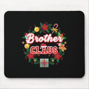 Brother Claus Christmas Santa Laurel Wreath Mistle Mouse Pad