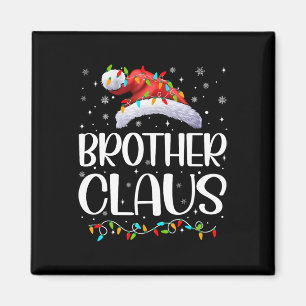 Brother Claus Xmas Lights Christmas Pajama Matchin Magnet