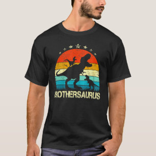 Brother Dinosaur Brothersaurus 2 Two Kids Christma T-Shirt