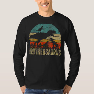 Brother Dinosaur Brothersaurus 3 Two Kids Christma T-Shirt