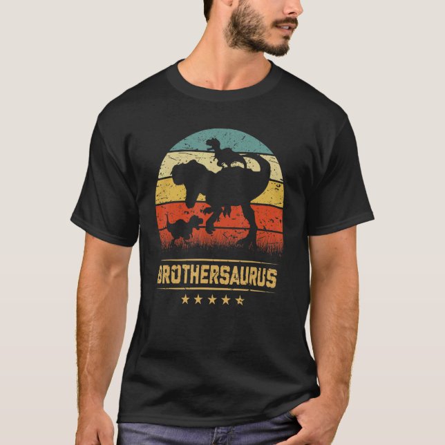 Brother Dinosaur Rex Brothersaurus 2 kids Family M T-Shirt (Front)
