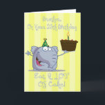 Brother Eat More Cake 25th Birthday Card<br><div class="desc">card</div>