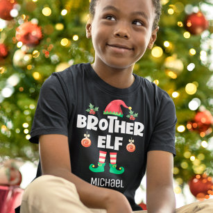 Brother elf family matching christmas outfit name T-Shirt