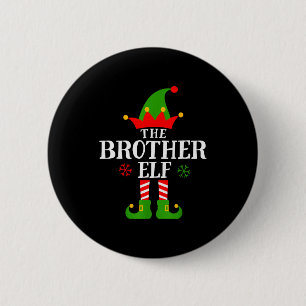 Brother Elf Funny Matching Family Group Christmas  2 Inch Round Button