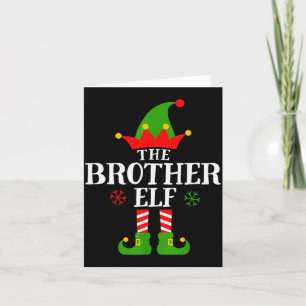 Brother Elf Funny Matching Family Group Christmas  Card