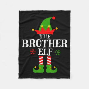 Brother Elf Funny Matching Family Group Christmas  Fleece Blanket