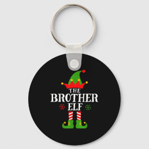 Brother Elf Funny Matching Family Group Christmas  Keychain