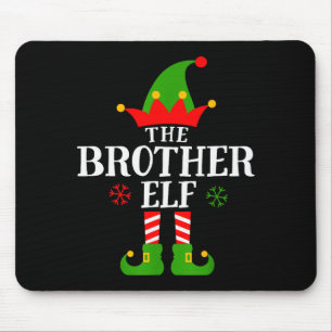 Brother Elf Funny Matching Family Group Christmas Mouse Pad