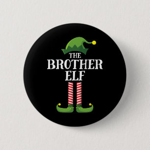 Brother Elf Matching Family Group Christmas Party  2 Inch Round Button