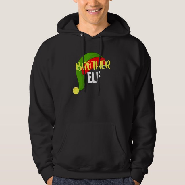 Brother Elf Matching Family Group Christmas Party  Hoodie (Front)