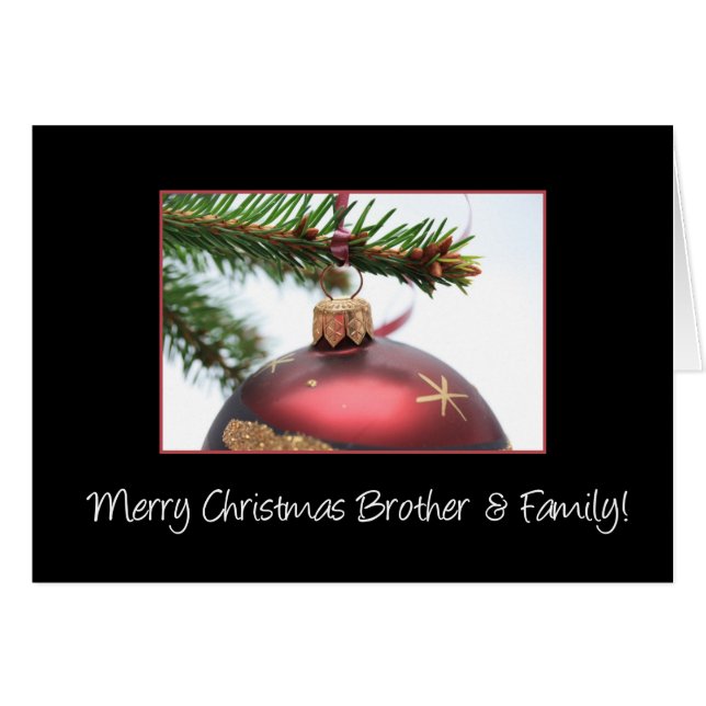 Brother & Family Joyeuse carte de Noël (Devant horizontal)