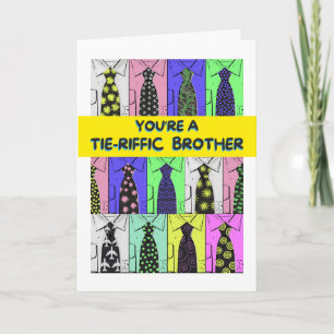 Brother Father's Day Tie-riffic Shirts and Ties Card
