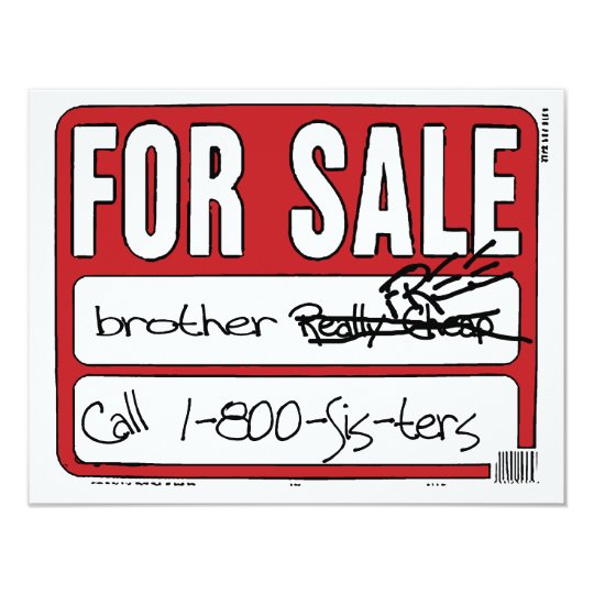 Brother For Sale Card