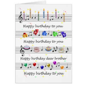 Brother Funny Happy Birthday Song Sheet Music