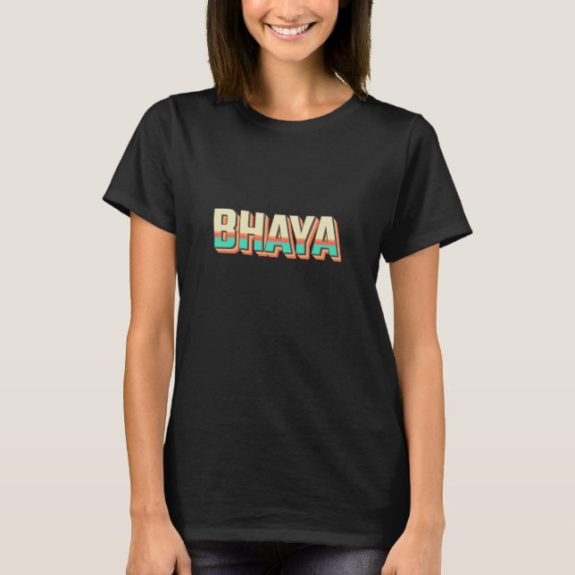 Brother Funny Typography Bhaya Friend Slogan T-Shirt (Front)