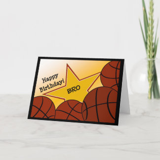 Brother - Happy Birthday Basketball Loving Bro! Card