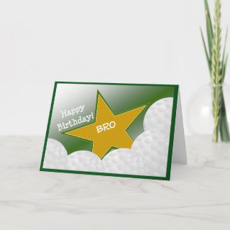Brother - Happy Birthday Golf Loving Bro! Card