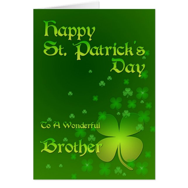Brother, Happy St Patrick's day card (Front)