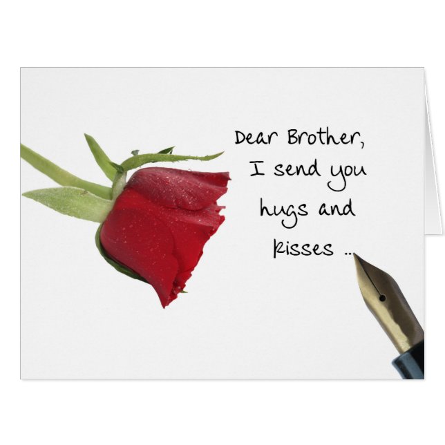 Brother Happy Valentine's Day Roses (Front Horizontal)