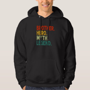 Brother Hero Myth Legend Retro Vintage Brother Pre Hoodie