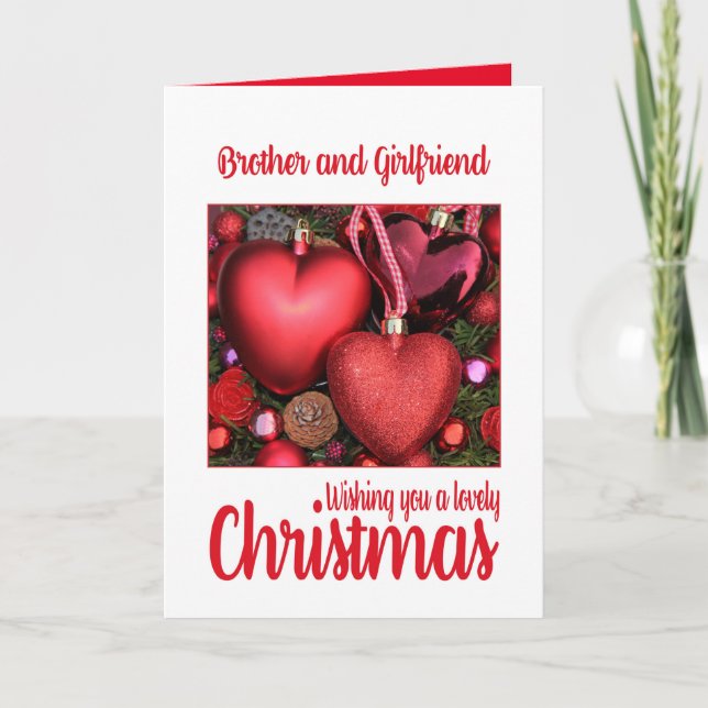 Brother & his Girlfriend Lovely Christmas card (Front)
