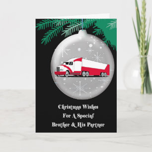 Brother & His Partner Christmas Wishes Holiday Card