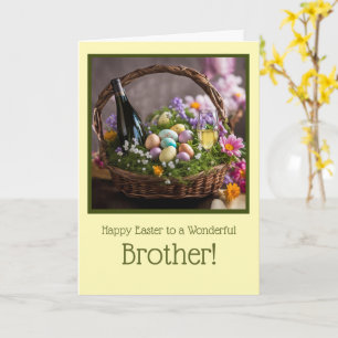 Brother Humorous Happy Easter with Easter Basket Card