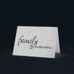Brother-in-law Birthday Grey Gingham Card<br><div class="desc">Birthday for brother-in-law on grey and white gingham background</div>