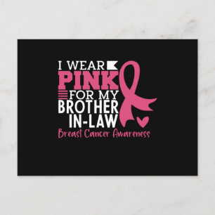 Brother In Law Family Matching Breast Cancer Postcard