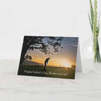 Brother in Law Happy Fathers Day with Golfer  Card