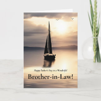 Brother in Law Happy Fathers Day with Sailboat  Card
