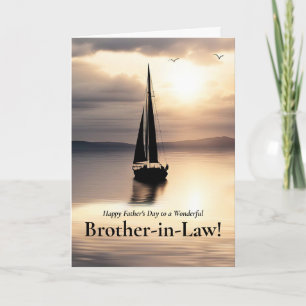 Brother in Law Happy Fathers Day with Sailboat  Card