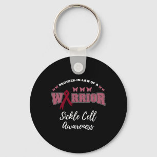 Brother In Law Of A Warrior Sickle Cell Awareness Keychain