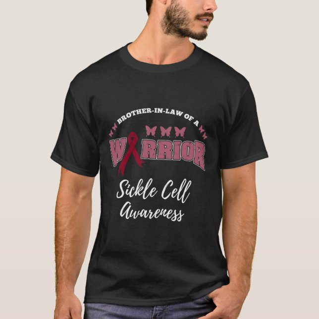 Brother In Law Of A Warrior Sickle Cell Awareness  T-Shirt (Front)