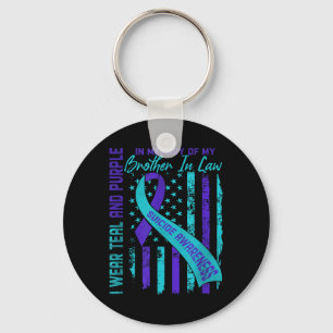 Brother In Law Suicide Awareness Prevention Americ Keychain