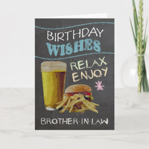 Brother-in-Law Trendy Chalk Board Effect Card