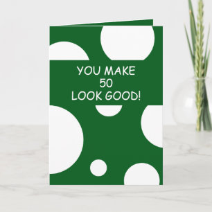 Brother Joke Green Personalized Bro 50th Birthday Card
