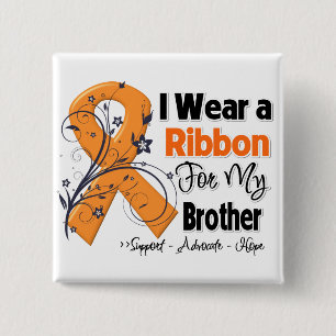 Brother - Leukaemia Ribbon 2 Inch Square Button