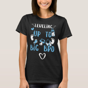 Brother Levelling Up To Big Bro  Baby Boy Sayings T-Shirt