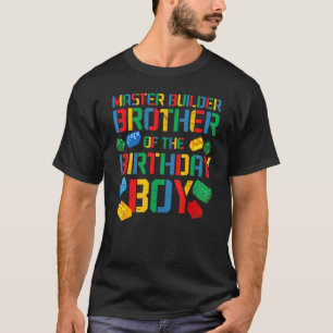 Brother Master Builder Building Bricks Blocks Fami T-Shirt