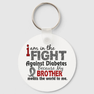 Brother Means World To Me Diabetes Keychain
