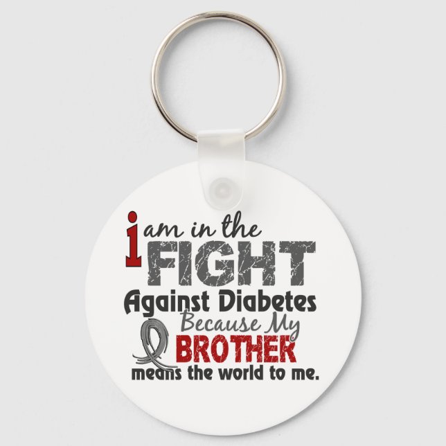 Brother Means World To Me Diabetes Keychain (Front)