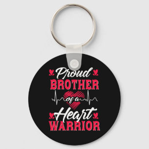 Brother Of A Heart Warrior Chd Awareness Keychain