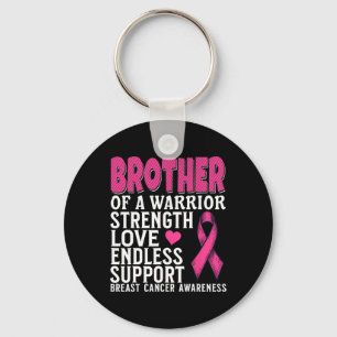 Brother Of A Warrior Breast Cancer Awareness Suppo Keychain