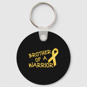 Brother Of A Warrior Childhood Cancer Awareness Keychain