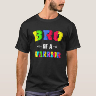 Brother Of A Warrior Family Bro World Autism Aware T-Shirt