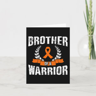 Brother Of A Warrior Leukaemia Awareness Card
