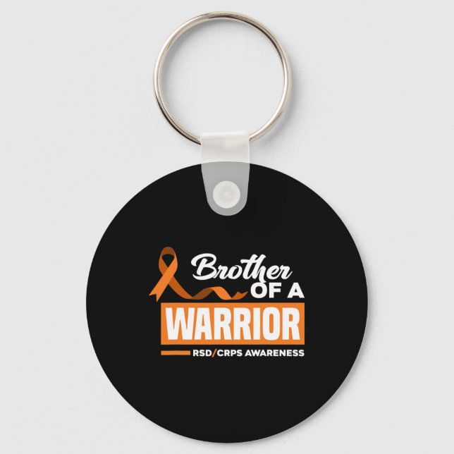 Brother Of A Warrior Support Supporter RSD CRPS Aw Keychain (Front)