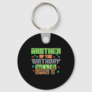 Brother Of Birthday Boy Xel Gamer Bday Party Boys  Keychain